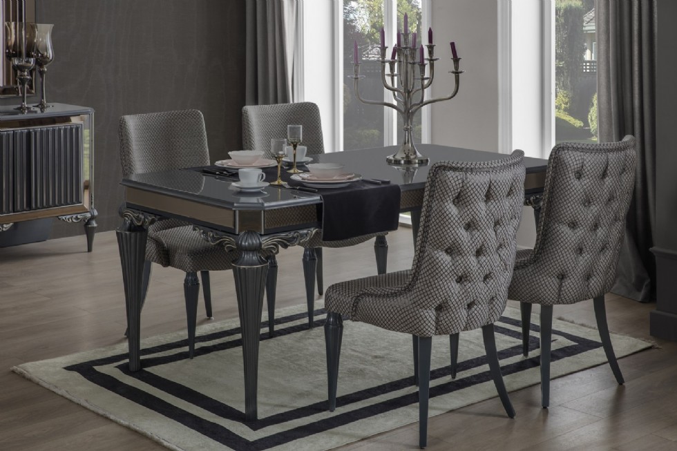 Kodu: 12491 - Chesterfield Elegance Dining Room Table Chairs Set