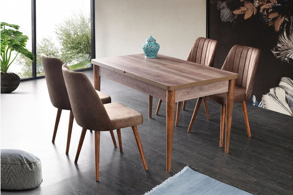 Kodu: 12519 - Mid Century Modern Dining Table And Chairs Set