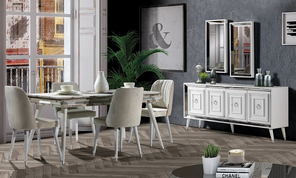 Kodu: 12461 - Modern Dining Table And Chairs For Small Spaces