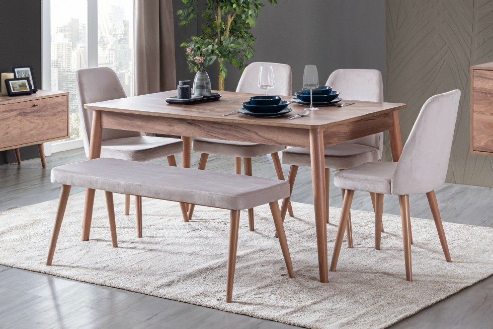 Kodu: 12502 - Small Cheap Luxury Dining Room Table Chairs Set